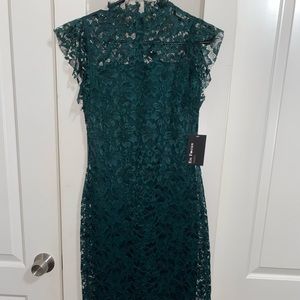 Dark Green Lace Dress
